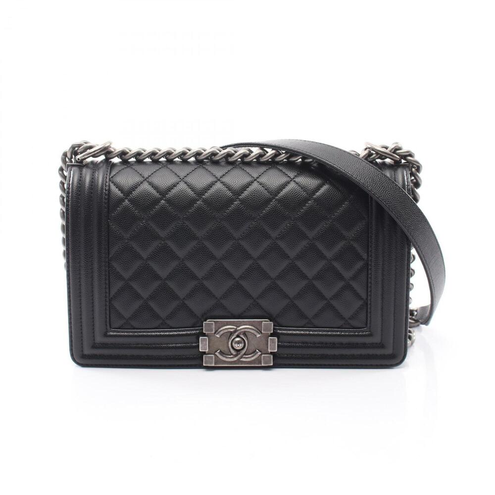 Chanel Boy Shoulder Bag/Handbag, Caviar Leather (Grained Calfskin), Women's, ...
